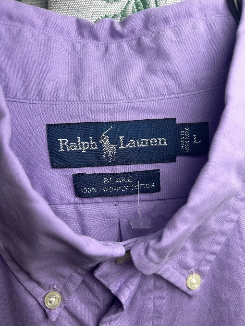 Polo by Ralph Lauren Men's Lavender Long-Sleeve Button-Down Shirt